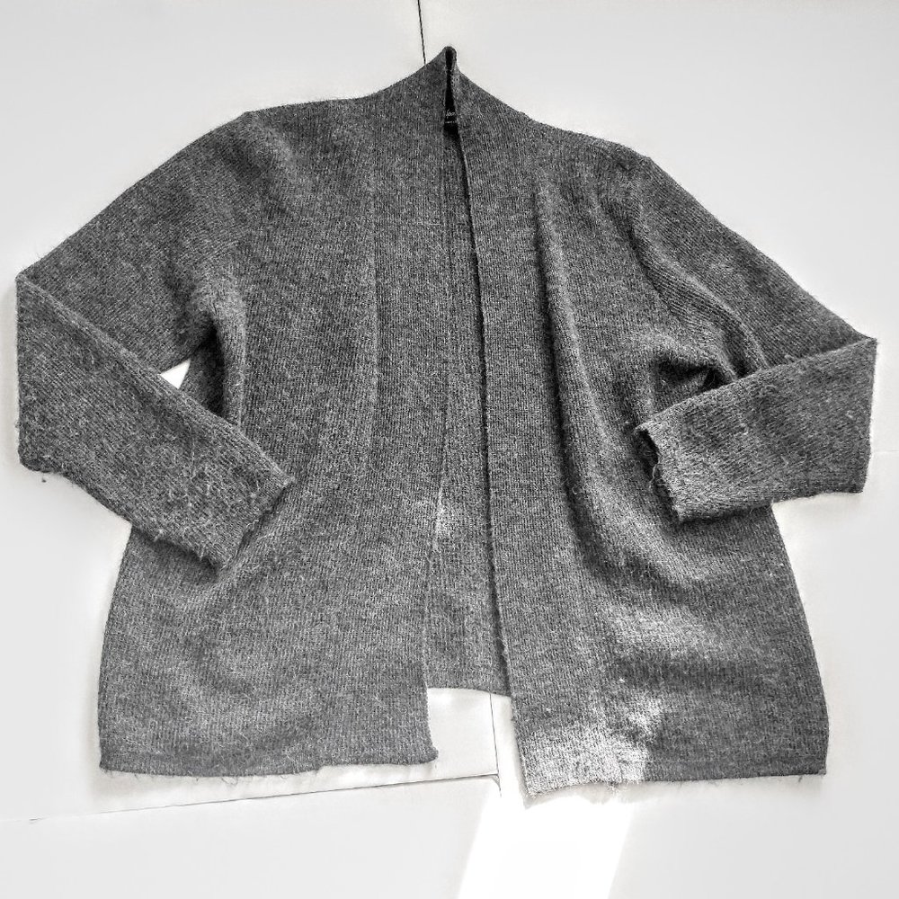 Alpaca wool cardigan in Charcoal Gray